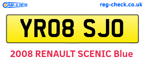YR08SJO are the vehicle registration plates.