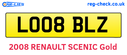 LO08BLZ are the vehicle registration plates.
