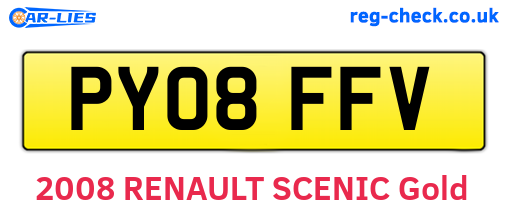 PY08FFV are the vehicle registration plates.