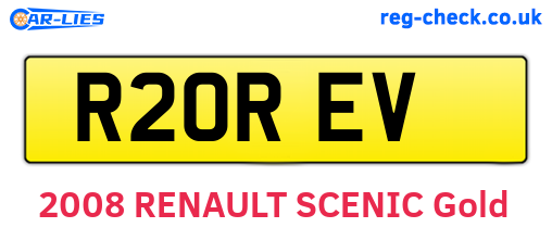 R20REV are the vehicle registration plates.