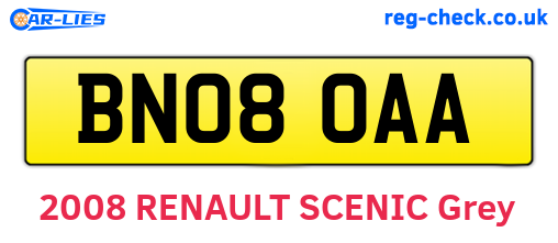 BN08OAA are the vehicle registration plates.