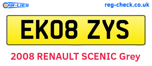 EK08ZYS are the vehicle registration plates.
