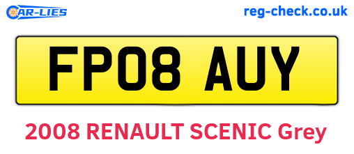 FP08AUY are the vehicle registration plates.