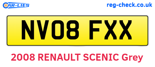 NV08FXX are the vehicle registration plates.