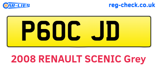 P60CJD are the vehicle registration plates.