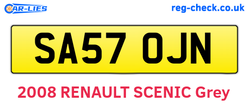 SA57OJN are the vehicle registration plates.