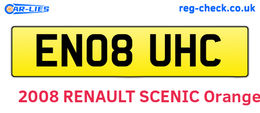 EN08UHC are the vehicle registration plates.