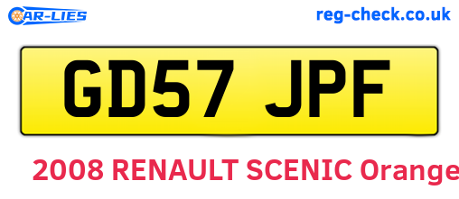 GD57JPF are the vehicle registration plates.