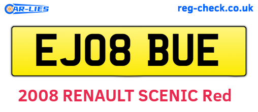 EJ08BUE are the vehicle registration plates.