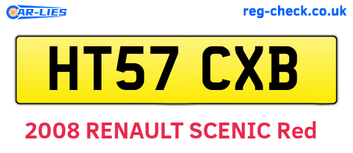 HT57CXB are the vehicle registration plates.