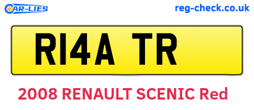 R14ATR are the vehicle registration plates.