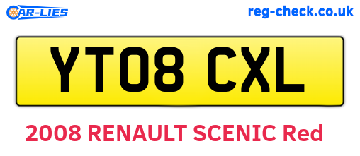 YT08CXL are the vehicle registration plates.