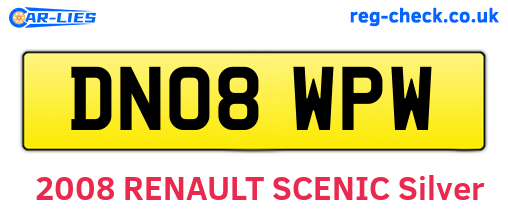 DN08WPW are the vehicle registration plates.