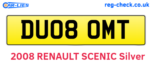 DU08OMT are the vehicle registration plates.