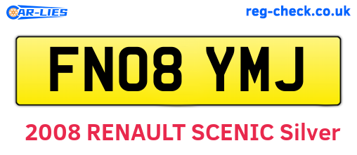 FN08YMJ are the vehicle registration plates.