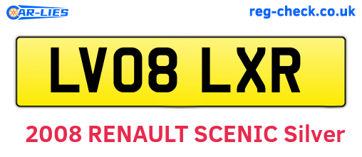 LV08LXR are the vehicle registration plates.