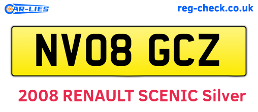 NV08GCZ are the vehicle registration plates.