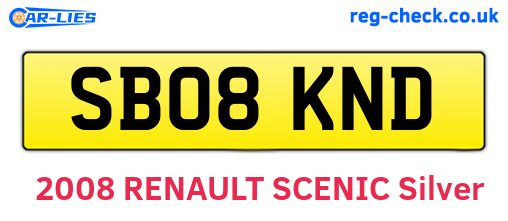 SB08KND are the vehicle registration plates.