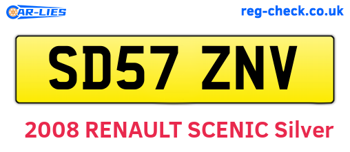 SD57ZNV are the vehicle registration plates.
