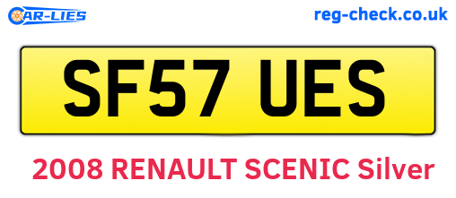SF57UES are the vehicle registration plates.