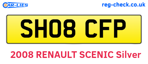 SH08CFP are the vehicle registration plates.