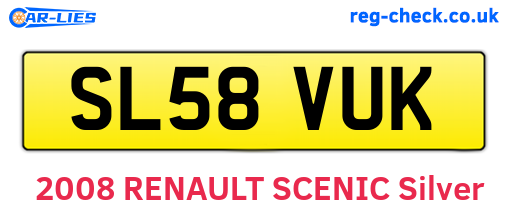 SL58VUK are the vehicle registration plates.