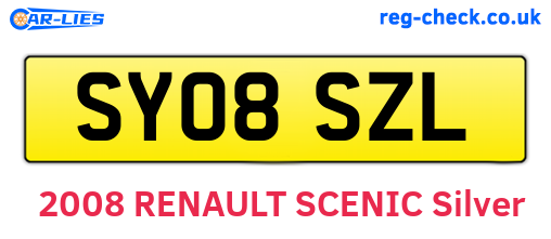 SY08SZL are the vehicle registration plates.