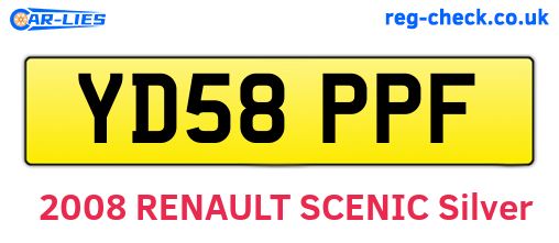 YD58PPF are the vehicle registration plates.