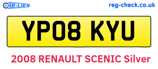 YP08KYU are the vehicle registration plates.