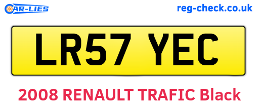LR57YEC are the vehicle registration plates.