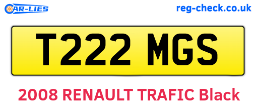 T222MGS are the vehicle registration plates.