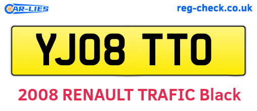 YJ08TTO are the vehicle registration plates.