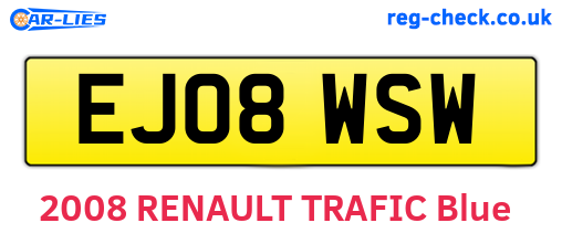 EJ08WSW are the vehicle registration plates.