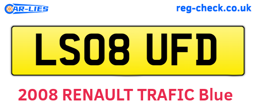 LS08UFD are the vehicle registration plates.