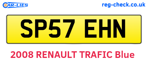 SP57EHN are the vehicle registration plates.