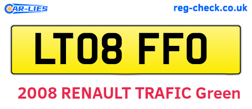 LT08FFO are the vehicle registration plates.
