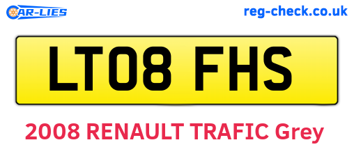 LT08FHS are the vehicle registration plates.