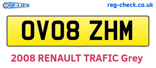 OV08ZHM are the vehicle registration plates.