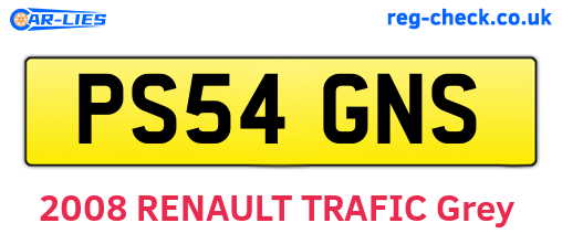 PS54GNS are the vehicle registration plates.