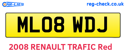 ML08WDJ are the vehicle registration plates.