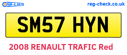 SM57HYN are the vehicle registration plates.