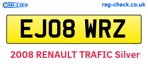 EJ08WRZ are the vehicle registration plates.