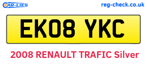 EK08YKC are the vehicle registration plates.