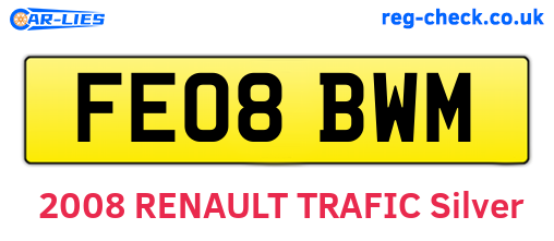 FE08BWM are the vehicle registration plates.