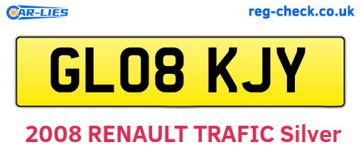 GL08KJY are the vehicle registration plates.