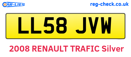 LL58JVW are the vehicle registration plates.