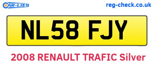 NL58FJY are the vehicle registration plates.