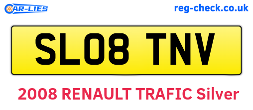 SL08TNV are the vehicle registration plates.