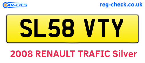 SL58VTY are the vehicle registration plates.