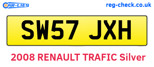 SW57JXH are the vehicle registration plates.